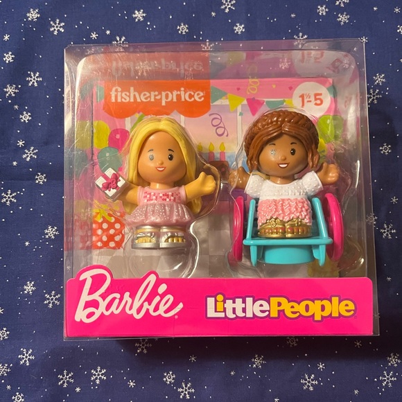 2036 - OTT Fisher-Price Barbie “Little People” Birthday Party Figures Set - Picture 1 of 8